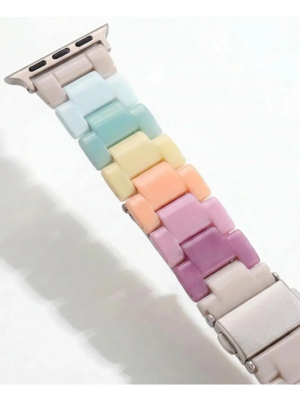 Colorful Resin Apple Watch Band - Lightweight Fashion Strap for 40/41/42mm